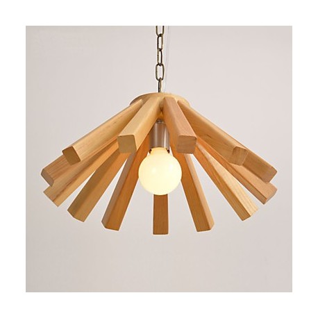 Max 60W Retro / Country Wood/Bamboo Pendant Lights Living Room / Bedroom / Dining Room / Kitchen