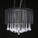 Drum Pendant Modern 4 Lights Winding Lampshade Crystal Chandelier Chandelier Modern Minimalist Design Restaurant