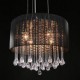 Drum Pendant Modern 4 Lights Winding Lampshade Crystal Chandelier Chandelier Modern Minimalist Design Restaurant