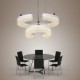 LED Crystal Pendant Light, The Letter "C" Shape Modern Lamp Two Rings