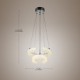 LED Crystal Pendant Light, The Letter "C" Shape Modern Lamp Two Rings