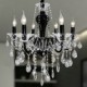 6-Light Crystal Chandelier in Black Design Accent