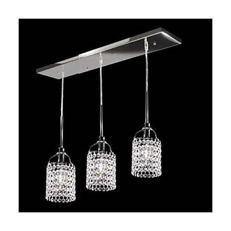 Max 40W Crystal Metal Pendant Lights Living Room