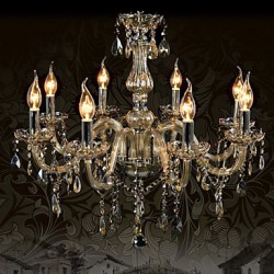 110V OR 220V 8 Lights Luxury Crystal Chandelier/Cognac Color/K9 Crystal Chandeliers Living Room / Bedroom