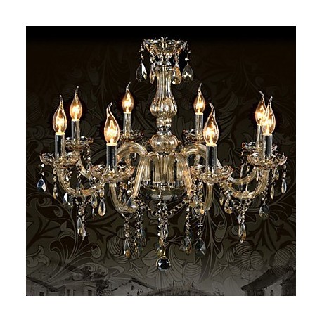 110V OR 220V 8 Lights Luxury Crystal Chandelier/Cognac Color/K9 Crystal Chandeliers Living Room / Bedroom