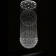 LED Pendant Light Modern Crystal Chandelier 12 Lights Silver Canpoy Clear Crystal Globe Ceiling Lamps Fixtures H210CM