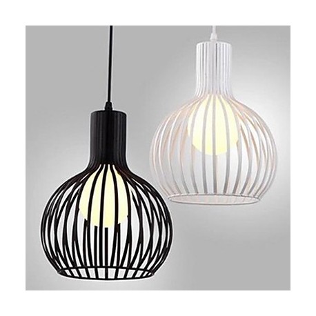 E27 220V 20*24CM 5-10㎡American Retro Contracted, Wrought Iron Birdcage Chandelier Lamp Led Light