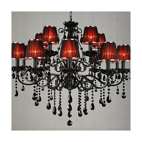 Chandeliers Crystal Modern/Contemporary Living Room Crystal,15 Light Red