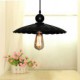 Medium Vintage Black Umbrella Metal Pendant With One Light