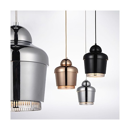 Pendant Lamp/1 Light/Modern Simplicity/Golden/Chrome/Black/White/Carbon Steel/Metal/Chandelier