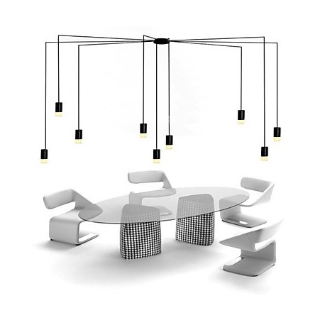 Cord 500cm Northern Europe Contracted And Geometric Cord design LED Pendant Light office,Showroom,Living Room