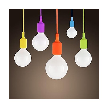 Mini Pendant, 1 Light, Modern Minimalist Silicone Candy Colors