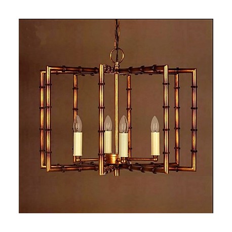 American Country Simple Antique Copper Iron Chandelier Chandelier Creative Restaurant