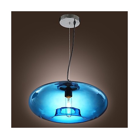 Pendant Light Modern Design Blue Glass Bulb Included