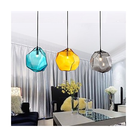 Pendant, 3 Light, Italy Style Transparent Electroplating