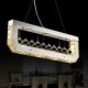 Crystal Chandelier Led Droplight Of Rectangular Bar Yellow Light