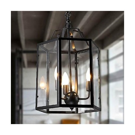 MAX 40W Traditional/Classic / Vintage / Retro / Lantern / Country Mini Style Painting Metal Pendant LightsLiving Room / Bedroom 