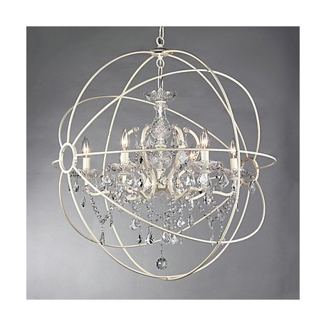 MAX:60W Vintage Crystal Painting Metal Chandeliers Dining Room / Study Room/Office / Entry / Hallway