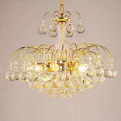 Max 40W Modern/Contemporary Crystal Electroplated Chandeliers Living Room / Bedroom / Dining Room