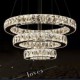 LED Pendant Light Modern Lighting Warm White Three Rings D204060 Transparent K9 Large Crystal Hotel Ceiling Lights