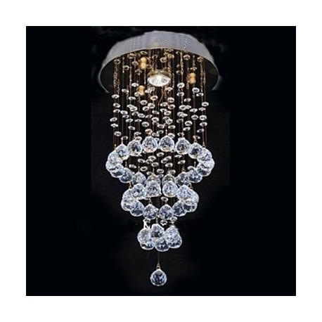 Max 35W Modern/Contemporary Crystal Electroplated Metal Flush Mount Living Room / Bedroom / Dining Room