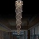 LED Ceiling Chandelier Light Pendant Lights Lamp Lighting Fixtures with K9 Crystal Double Spiral D70CM H250CM CE FCC UL