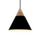 Mini Artistic Cone Pendant Lamp/1 Light/Mordern Simplicity/Finish Black/White/Yellow/Aluminum & Wooden Droplight