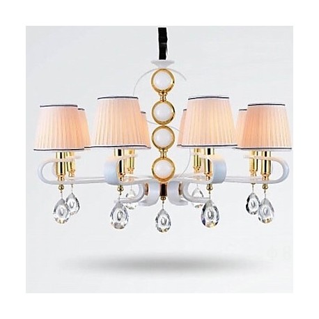 New Fabric Chandelier 8 Light Modern Minimalist High-Grade Lamp 110V or 220V