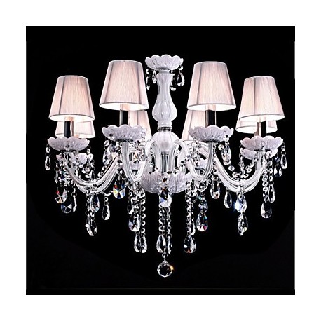 110V OR 220V 6 Lights Luxury Crystal Chandelier/White Color/K9 Crystal Chandeliers Living Room / Bedroom