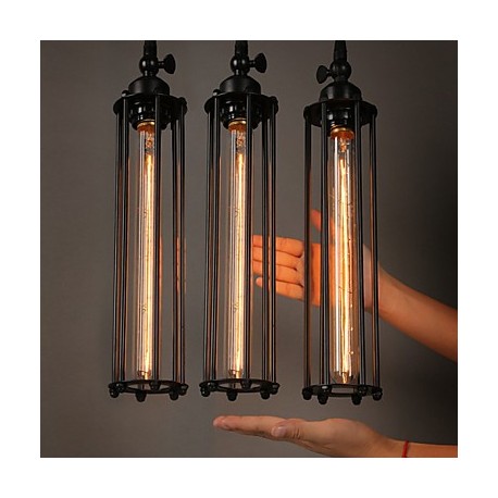 E27 14*40CM Line 1M Creative European-Style Restoring Ancient Ways, Wrought Iron Alcatraz Single Head Droplight Led