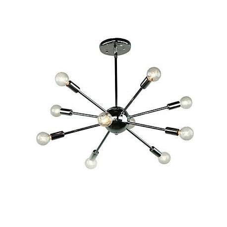 MAX:60W Country Mini Style Chrome Metal Pendant Lights Living Room / Dining Room / Study Room/Office / Entry / Hallway