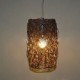 10*20CM Modern Rural Cany Art Woven Rattan Restaurant Single Head Droplight Lamp LED