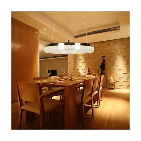 LED Crystal Pendant Light, Golden Modern Lamp