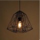 Retro Restaurant Bar Little Sitting Room Balcony Wrought Iron Diamond Pendant Lamp