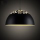 Vintage-Style Minimalist 1 Light Pendant with Carved Shade Study Room/Office, Dining Room, Bedroom Pendant Lights