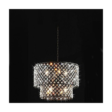 Max 60W Modern/Contemporary / Drum Crystal Painting Pendant Lights Living Room / Bedroom / Dining Room