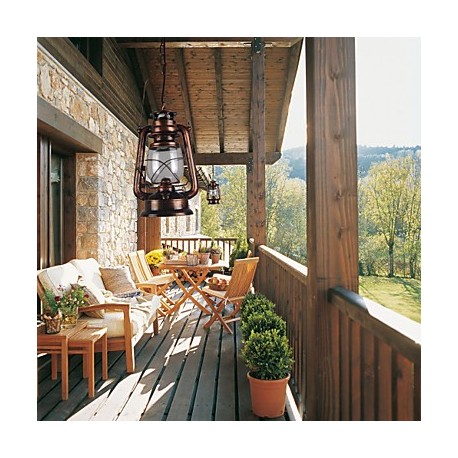 Max 60W Country / Lantern Mini Style Bronze Pendant Lights Living Room / Bedroom / Dining Room