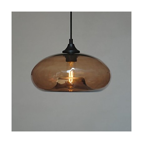 Modern Characteristic 1 Light Pendant With Transparent Shade