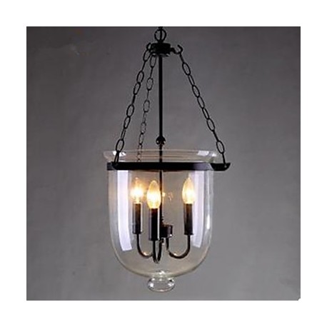 Circular Country Glass Pendant Lamp