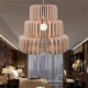 12W Vintage LED Three Layer Cake Wood Chandeliers Living Room / Bedroom / Dining Room / Study Room/Office / Hallway