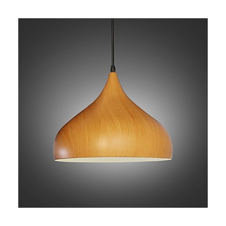 Max 60W Retro pendant lights Wood Grain Metal Dining Room, Living Room, Cafe , Kitchen , Kids Room pendant lamps