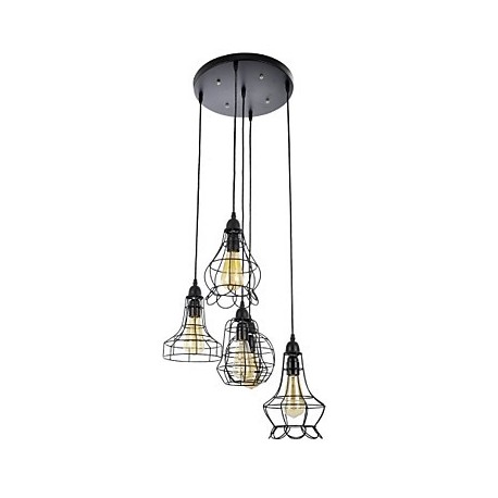 60W Country Mini Style Painting Metal Chandeliers Bedroom / Dining Room / Study Room/Office / Hallway