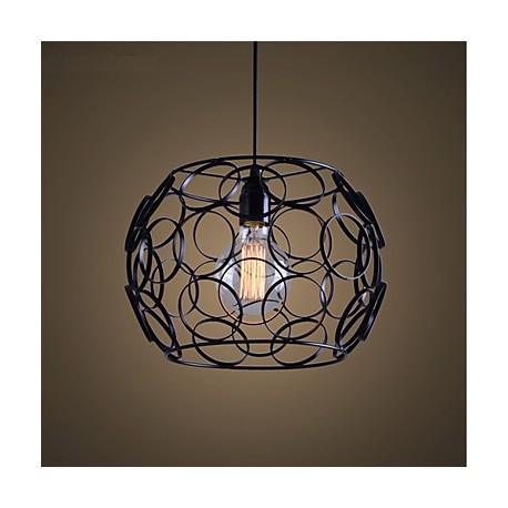 E27 220V 28*21CM 5-10㎡Creative Contracted Nordic, Wrought Iron Glass, Single Head Droplight Lamp Led Light