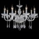 8-Light The style of palace Glass Chandelier With Candle Bulb