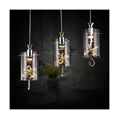 5W Modern/Contemporary Crystal Others Glass Pendant Lights Living Room / Bedroom / Dining Room / Study Room/Office