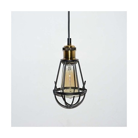 New LOFT Lamp Vintage Pendant Light Edison Light Balck Iron Metal Cage Lampshade Warehouse Style Lighting Light Fixture