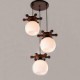 European Mediterranean Ship rudder Glass Dining Pendant Simple Modern Solid Wood lamps