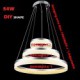 Round LED Chandelier Lights Lighting Modern Acrylic Lamps Luxurious Three Rings Ceiling Light Fixtures 204060