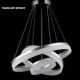 Round LED Chandelier Lights Lighting Modern Acrylic Lamps Luxurious Three Rings Ceiling Light Fixtures 204060