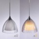 3-Light Two layer LED Pendant Island Light, Crack Glass, Polished Chrome